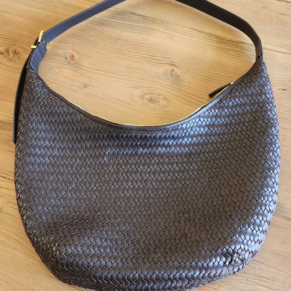 Madewell Dark Brown Woven Hobo Bag